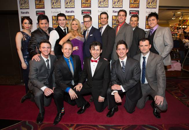 The cast of "Million Dollar Quartet" at the show's grand opening at Harrah's on Tuesday, Feb. 19, 2013.