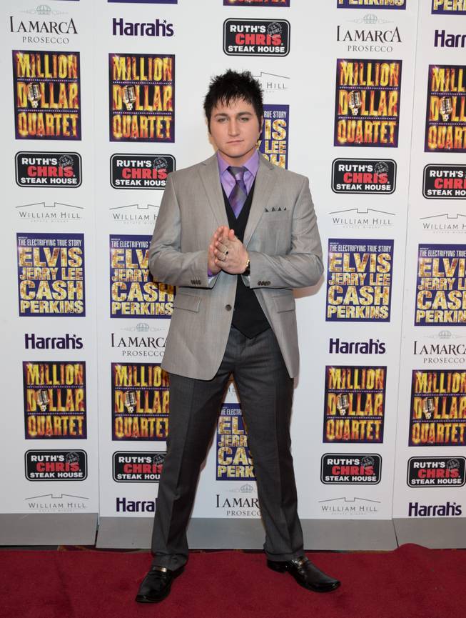 Tyler Hunter at the grand opening of "Million Dollar Quartet" at Harrah's on Tuesday, Feb. 19, 2013.