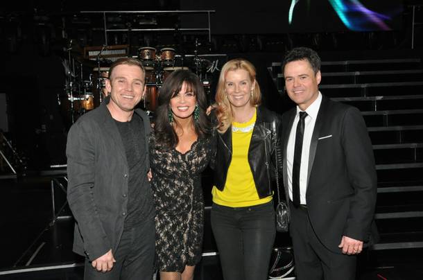 Rick Schroder, Marie Osmond, Andrea Schroder and Donny Osmond at Flamingo.