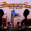 The East Fremont Street district is seen at sunset Wednesday, April 3, 2013. The East Fremont Street district is seen at sunset Wednesday, April 3, 2013.