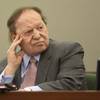 In this Friday, April 5, 2013, file photo, Las Vegas Sands Corp. CEO Sheldon Adelson testifies in Clark County District Court in Las Vegas. In this Friday, April 5, 2013, file photo, Las Vegas Sands Corp. CEO Sheldon Adelson testifies in Clark County District Court in Las Vegas.