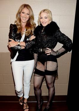 Celine Dion and Madonna at the 2013 Billboard Music Awards at MGM Grand Garden Arena on Sunday, May 19, 2013.