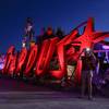 Photo: A tourist takes a photo at the Neon Museum in Las Photo: A tourist takes a photo at the Neon Museum in Las