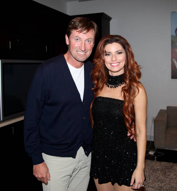 Wayne Gretzky and Shania Twain at The Colosseum in Caesars Palace.