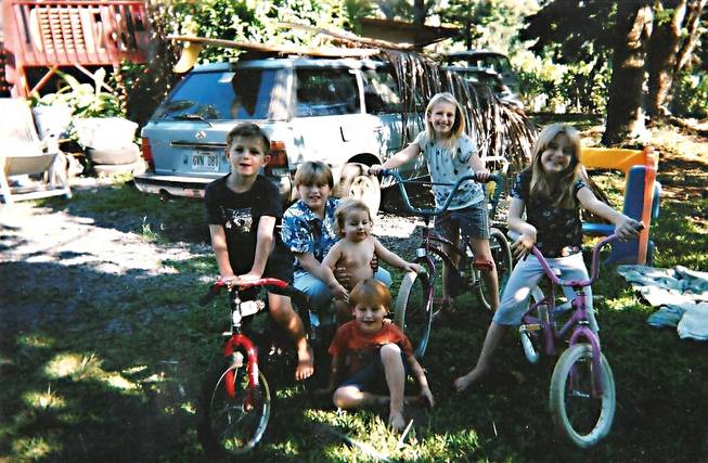 The Lindmeier family came to the United States in late 1993. After a medical emergency prevented their timely move to Australia, they overstayed their permitted stays in the U.S. Here six of the Lindmeier children are seen in Hawaii, where they stayed for several years while trying to work out their immigration status. Eventually they moved to Pahrump, Nev., and were deported in 2011.