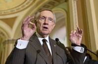 Senate Majority Leader Harry Reid, D-Nev., gestures as he speaks with reporters on Capitol Hill in Washington, D.C., on Tuesday, June 4, 2013, after a Democratic strategy session.