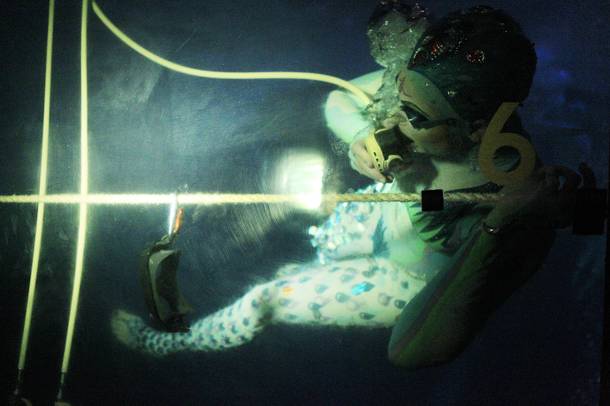 A view of the underwater tank at