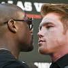 Floyd Mayweather Jr. faces off with Saul "Canelo" Alvarez during a boxing news conference Monday, June 24, 2013, at New York's Times Square. Mayweather Jr. and Alvarez kicked off an 11-city promotional tour, making their fight in Las Vegas on Saturday, Sept. 14, 2013, official. Floyd Mayweather Jr. faces off with Saul "Canelo" Alvarez during a boxing news conference Monday, June 24, 2013, at New York's Times Square. Mayweather Jr. and Alvarez kicked off an 11-city promotional tour, making their fight in Las Vegas on Saturday, Sept. 14, 2013, official.
