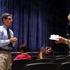 Photo: Barbara Teixeira, right, asks a question to U.S. R Photo: Barbara Teixeira, right, asks a question to U.S. R