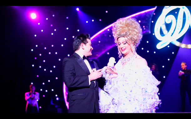 Alex Schechter proposes to Frank Marino onstage at The Quad Showroom on Tuesday, July 2, 2013.