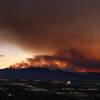 Photo: Smoke from the Mount Charleston fire is seen durin Photo: Smoke from the Mount Charleston fire is seen durin