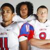 Photo: Liberty High football players (from left) Samson M Photo: Liberty High football players (from left) Samson M