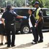 Photo: Theresa Navarro, handcuffed, of Progressive Leader Photo: Theresa Navarro, handcuffed, of Progressive Leader