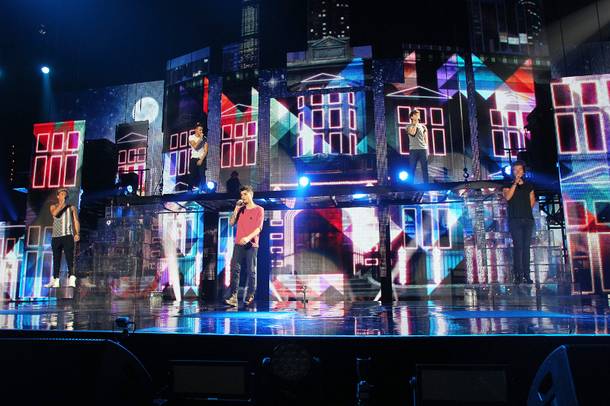One Direction performs at Mandalay Bay Events Center on Friday, Aug. 2, 2013.