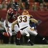 Photo: Atlanta Falcons linebacker Brian Banks (53) prepar Photo: Atlanta Falcons linebacker Brian Banks (53) prepar