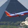 Photo: A Southwest Airlines flight lands in Las Vegas nea Photo: A Southwest Airlines flight lands in Las Vegas nea
