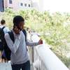 After class, Ke'Andre Blackston Jr., a 14-year-old freshman at UNLV, gets in touch with a friend. After class, Ke'Andre Blackston Jr., a 14-year-old freshman at UNLV, gets in touch with a friend.