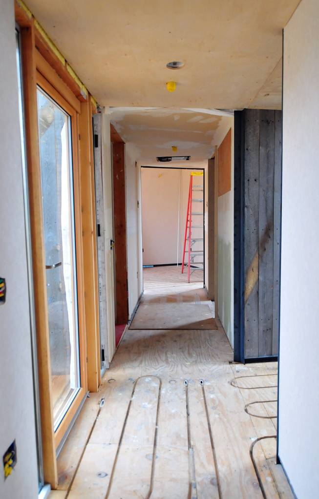 A hallway is shown here at UNLV's Desert Sol project, a solar house that will operate entirely on renewable energy, on Friday, August 30, 2013. Desert Sol will travel to Irvine, Calif., in September to compete against 19 other teams from around the world in the U.S. Department of Energy's Solar Decathlon competition.