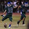 Green Valley kicker Conor Perkins sends off a kick to Palo Verde during their game Friday, Sept. 20, 2013. Green Valley won the game in overtime 42-41. Green Valley kicker Conor Perkins sends off a kick to Palo Verde during their game Friday, Sept. 20, 2013. Green Valley won the game in overtime 42-41.