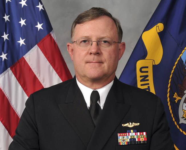 This image provided by the U.S. Navy shows Navy Vice Adm. Tim Giardina in a Nov. 11, 2011, photo. The U.S. strategic Command, the military command in charge of all U.S. nuclear warfighting forces says it has suspended its No. 2 commander, Giardina, for unspecific reasons, and he is under investigation by the Naval Criminal Investigative Service.