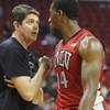UNLV coach Dave Rice talks to forward Jamal Aytes during their annual preseason Scarlet and Gray scrimmage Thursday, Oct. 17, 2013 at the Thomas & Mack. UNLV coach Dave Rice talks to forward Jamal Aytes during their annual preseason Scarlet and Gray scrimmage Thursday, Oct. 17, 2013 at the Thomas & Mack.