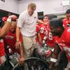 UNLV head coach Bobby Hauck and his players gather around the Fremont Cannon after defeating UNR 27-22 Saturday, Oct. 26, 2013 at Mackay Stadium in Reno. UNLV head coach Bobby Hauck and his players gather around the Fremont Cannon after defeating UNR 27-22 Saturday, Oct. 26, 2013 at Mackay Stadium in Reno.