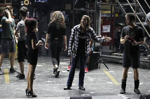 Director Johanna McKeon directs cast members as they rehearse for an upcoming tour of the musical