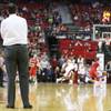 UNLV coach Dave Rice stands on the court as he watches his Rebels take on Dixie State Friday, Nov. 1, 2013 at the Thomas & Mack Center. UNLV coach Dave Rice stands on the court as he watches his Rebels take on Dixie State Friday, Nov. 1, 2013 at the Thomas & Mack Center.
