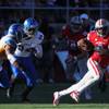 UNLV quarterback Caleb Herring is chased by San Jose State linebacker Keith Smith, left, and tackle Eugene Taylor Saturday, Nov. 2, 2013 at Sam Boyd Stadium. San Jose State won the game 34-24. UNLV quarterback Caleb Herring is chased by San Jose State linebacker Keith Smith, left, and tackle Eugene Taylor Saturday, Nov. 2, 2013 at Sam Boyd Stadium. San Jose State won the game 34-24.