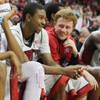 UNLV’s Daquan Cook and Dantley Walker share a light moment during the Adams State game Tuesday, Nov. 5, 2013, at the Thomas & Mack Center.
UNLV’s Daquan Cook and Dantley Walker share a light moment during the Adams State game Tuesday, Nov. 5, 2013, at the Thomas & Mack Center.