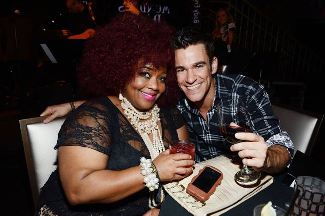 Skye Dee Miles and Jeff Civillico attend Mark Shunock’s debut “Mondays Dark” benefiting Opportunity Village on Monday, Nov. 18, 2013, in Body English at the Hard Rock Hotel Las Vegas.