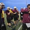 Faith Lutheran's first-year head coach Vernon Fox (right) continues to motivate his players Tuesday as they ready for their Division I-A state high school football championship game against Churchill County of Fallon this weekend. Nov. 19, 2013. Faith Lutheran's first-year head coach Vernon Fox (right) continues to motivate his players Tuesday as they ready for their Division I-A state high school football championship game against Churchill County of Fallon this weekend. Nov. 19, 2013.