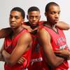 Photo: Las Vegas basketball players, from left, Devon Col Photo: Las Vegas basketball players, from left, Devon Col