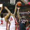 UNLV guard Bryce Dejean Jones blocks a shot by Illinois guard Rayvonte Rice during their game Tuesday, Nov. 26, 2013 at the Thomas & Mack Center. UNLV guard Bryce Dejean Jones blocks a shot by Illinois guard Rayvonte Rice during their game Tuesday, Nov. 26, 2013 at the Thomas & Mack Center.