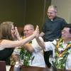 Photo: After having their marriage license approved by th Photo: After having their marriage license approved by th