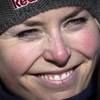Photo: Lindsey Vonn, of the USA, reacts in the finish are Photo: Lindsey Vonn, of the USA, reacts in the finish are