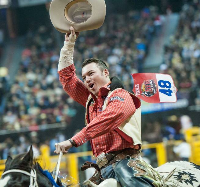 Round 2 of the 2013 Wrangler National Finals Rodeo on Friday, Dec. 6, 2013, at the Thomas & Mack Center at UNLV.