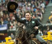 Trevor Brazile became the most decorated cowboy in rodeo history when he claimed his 19th championship gold buckle in Round 6 of the 2013 Wrangler National Finals Rodeo on Tuesday, Dec. 10, 2013, at the Thomas & Mack Center at UNLV. Trevor Brazile became the most decorated cowboy in rodeo history when he claimed his 19th championship gold buckle in Round 6 of the 2013 Wrangler National Finals Rodeo on Tuesday, Dec. 10, 2013, at the Thomas & Mack Center at UNLV.