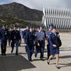 Photo: Cadets walk to lunch on campus at the Air Force Ac Photo: Cadets walk to lunch on campus at the Air Force Ac