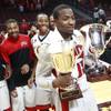 UNLV guard Deville Smith holds the Continental Tire Las Vegas Classic championship trophy and his MVP trophy Monday, Dec. 23 2013, at the Orleans Arena. UNLV beat Mississippi State 82-66. UNLV guard Deville Smith holds the Continental Tire Las Vegas Classic championship trophy and his MVP trophy Monday, Dec. 23 2013, at the Orleans Arena. UNLV beat Mississippi State 82-66.