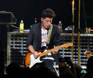 Bruno Mars debuts at the new Chelsea in the Cosmopolitan on Sunday, Dec. 29, 2013, in Las Vegas.