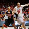 New Mexico's Alex Kirk, right, and UNLV's Bryce Dejean-Jones battle for position Wednesday, Jan. 15, 2014, in Albuquerque. UNLV won 76-73. New Mexico's Alex Kirk, right, and UNLV's Bryce Dejean-Jones battle for position Wednesday, Jan. 15, 2014, in Albuquerque. UNLV won 76-73.