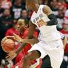 UNLV guard Kevin Olekabie is defended by SDSU Winston Shepard during their game Saturday, Jan. 18, 2014 at Viejas Arena in San Diego. UNLV guard Kevin Olekabie is defended by SDSU Winston Shepard during their game Saturday, Jan. 18, 2014 at Viejas Arena in San Diego.