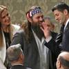 “Duck Dynasty's” Willie Robertson, center, and his wife Korie talk with Rep. Paul Ryan, R-Wis., before President Barack Obama's State of the Union address Tuesday, Jan. 28, 2014, on Capitol Hill in Washington, D.C. “Duck Dynasty's” Willie Robertson, center, and his wife Korie talk with Rep. Paul Ryan, R-Wis., before President Barack Obama's State of the Union address Tuesday, Jan. 28, 2014, on Capitol Hill in Washington, D.C.