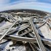 Photo: In this photo taken with a fisheye lens over the c Photo: In this photo taken with a fisheye lens over the c