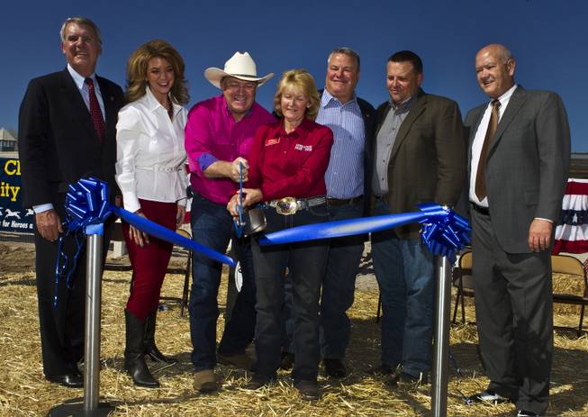 A Horses4Heroes ribbon-cutting ceremony commences during a grand-opening event at Tule Springs on Thursday, March 06, 2014. They are a nonprofit that treats military vets, police officers, first responders, and children dealing with psychological or physical issues through equestrian therapy. L.E. Baskow
