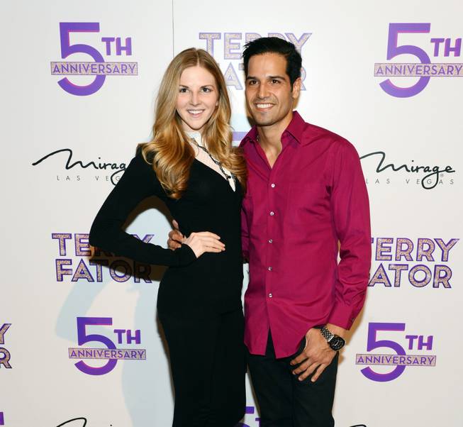 2013 Miss Nevada USA Hilary Billings and Ricardo Laguna at Terry Fator’s fifth-anniversary celebration Friday, March 7, 2014, at the Mirage.