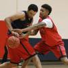 Findlay Prep guard Kelly Oubre knocks the ball out of forward Dillon Brooks' hands during practice Tuesday, March 18, 2014. Findlay Prep guard Kelly Oubre knocks the ball out of forward Dillon Brooks' hands during practice Tuesday, March 18, 2014.