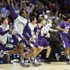 Stephen F. Austin players run onto the court as they beat Virginia Commonwealth 77-75 in overtime in a second-round game in the NCAA college basketball tournament Friday, March 21, 2014, in San Diego. Stephen F. Austin players run onto the court as they beat Virginia Commonwealth 77-75 in overtime in a second-round game in the NCAA college basketball tournament Friday, March 21, 2014, in San Diego.