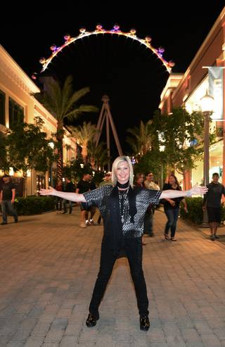 Flamingo headliner Olivia Newton-John at the High Roller on Tuesday, April 8, 2014, at the Linq.